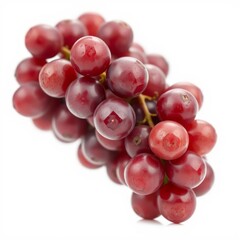 Red grape isolated on white background full depth of field