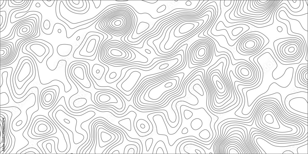 Abstract background with topographic map white background. The stylized ...