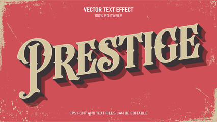 Vintage editable text effect