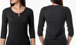 © Abul - The mockup template features a red fashion t-shirt, displayed on a white background, allowing for customization.
