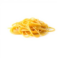 raw Funghetti uncooked Italian Pasta isolated on white background full depth of field