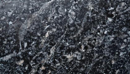 Aufkleber - Elegant Black and White Terrazzo Stone Texture with Mixed Mineral Chips, Perfect for High-End Interior Design, Modern Flooring, Countertops, and Decorative Wall Background Applications