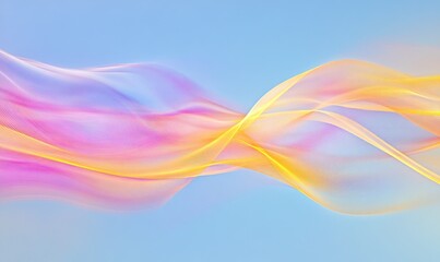 A colorful wave with a blue background