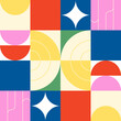 © Side Project - Colourful geometric pattern. Editable illustration.