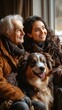© Prime Stox - Warm Moment with Grandfather, Granddaughter and Dog