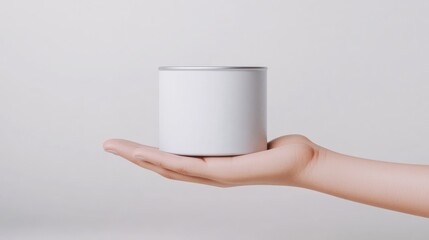 Poster - Handheld white can