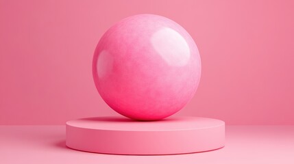 Fototapete - Pink sphere display