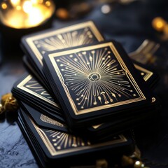 Modern tarot court cards with minimalist sacred geometry for spiritual art and design