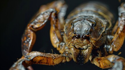 Close-up of a Scorpion's Face and Claws