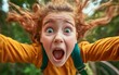 © FreyStudios - Young Girl with Red Hair Surprised and Excited, Close Up Portrait