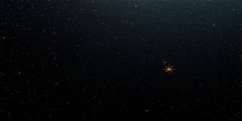 Poster - A single star shines brightly against a dark, starry sky.