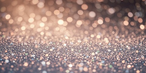 Poster - Sparkling golden bokeh background with a soft, warm glow.