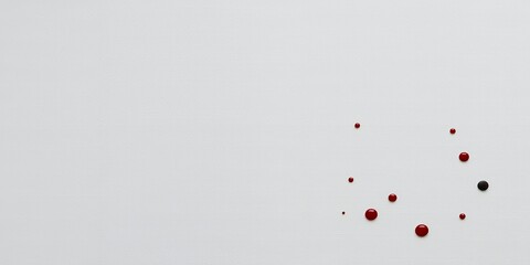 Canvas Print - Red and black paint splatters on white background