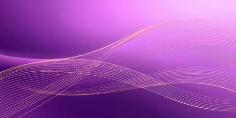 Wall Mural - Abstract purple background with delicate, flowing lines.