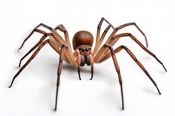 Chilean recluse spider on white background, AI Generated