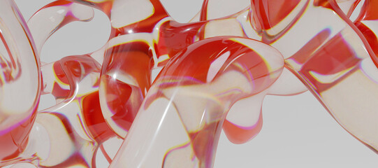 Canvas Print - 3d glass abstract objects