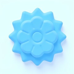 Wall Mural - blue snowflake. 3d vector icon. cartoon minimal style. weather forecast concept. isolated on white