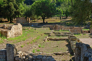 Wall Mural - Ancient Olympia; Greece - august 30 2022 : archaeological site