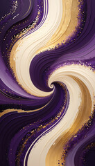 Purple and gold swirling abstract pattern