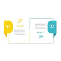 Wall Mural - simple template vector infographic with 2 step line can be used for workflow, business