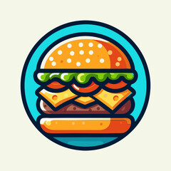 Hamburger Logo Vector illustration.