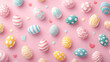 © MakeitEasy - Colorful Easter eggs pattern, a festive symbol of spring and holiday cheer