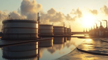 Oil storage, focusing on large-scale facilities and technologies for storing crude oil and petroleum products