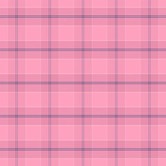 Wall Mural - Plaid with twill weave repeat pattern in pink blue white.Gingham seamless pattern with stripes.Checkered tartan Geometric graphic vector illustration background.