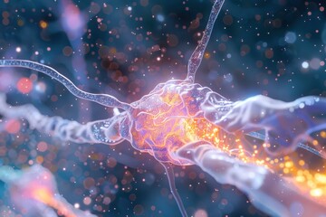 Wall Mural - neurotransmitter recycling: an image showing the recycling process of neurotransmitters within the p