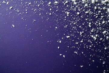 Wall Mural - a close-up view of a pristine snow-covered surface with intricate patterns and soft shadows.