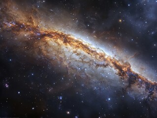 Wall Mural - Stunning cosmic landscape of a distant galaxy