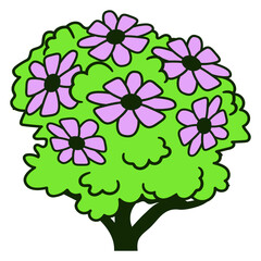 Little Tree Plant Leaves Nature Forest Silhouette Plant Flowers Garden Plants Nature Lovers Pretty Beautiful Pot Flower Little Comic Hobby Gardeners Love Blooming Meadows Gardening Cute Cool Drawing