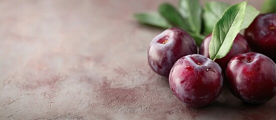 Poster - Fresh plums from the country garden free copyspace