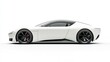 © Pannin - Sleek modern car model in profile view on a clean white background, showcasing smooth design lines and futuristic features for a minimalist car concept.