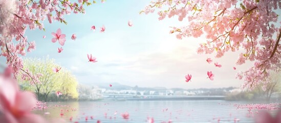 Wall Mural - Spring backdrop. with copy space image. Place for adding text or design