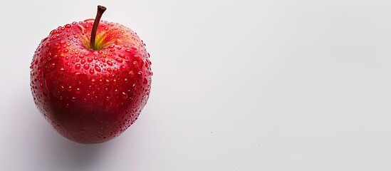 Poster - red apple and the copyspace in the white