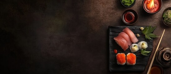 Leinwandbilder - Kazunoko depicted in Japanese cuisine. with copy space image. Place for adding text or design
