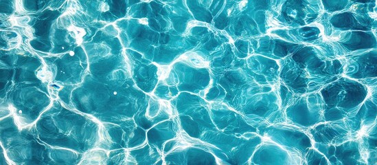 Aufkleber - Swimming pool water surface Abstract backdrop Long banner. with copy space image. Place for adding text or design
