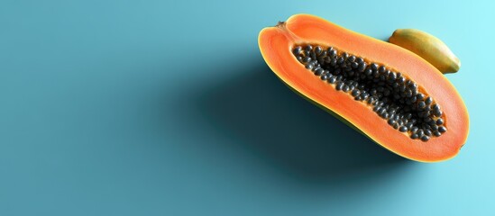 Aufkleber - papaya. with copy space image. Place for adding text or design