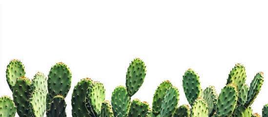 Poster - Cactus against a white background. with copy space image. Place for adding text or design