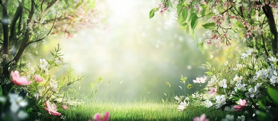 Aufkleber - Spring backdrop. with copy space image. Place for adding text or design