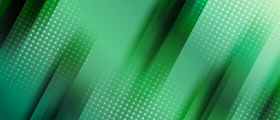 Wall Mural - Abstract lines pattern technology on green gradients background