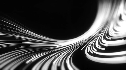 Wall Mural - abstract colorful background, glowing bright neon rays, technology data flowing animation, minimalis