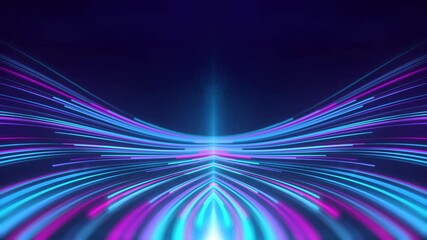 Wall Mural - abstract colorful background, glowing bright neon rays, technology data flowing animation, cyberpunk
