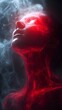 © IttikornP - Ethereal Portrait with Smoke and Red Glow
