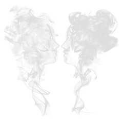 Wall Mural - png the isolated a couple shape minimal smoke effect wedding female person.
