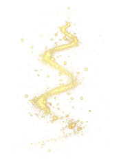 Wall Mural - png spiral glitter confettis effect glittering christmas.