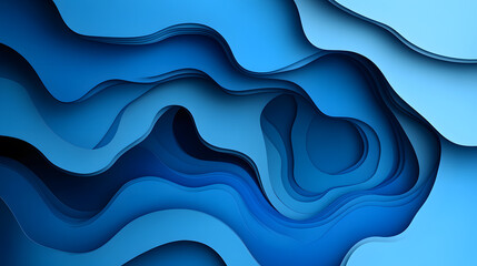 Wall Mural - a blue wave with a blue background