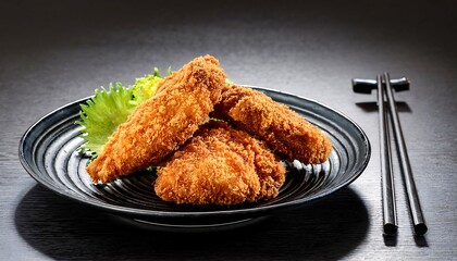 Canvas Print - Crispy Chicken on a Bed of Zoodles