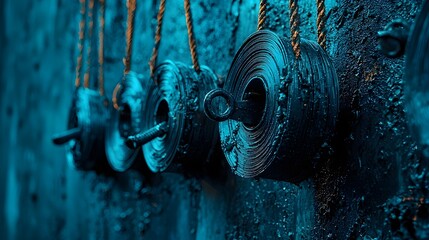 Poster - Coiled aluminum material ready for use in the beverage can manufacturing process  The industrial metal is prepared for further processing assembly and distribution to create aluminum cans